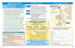 Retiros año 2014 Informes Prácticos ¿Cómo llegar al Foyer?