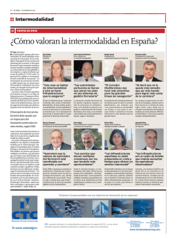 &iquest;C&oacute;mo valoran la intermodalidad en Espa&ntilde;a? - CETM