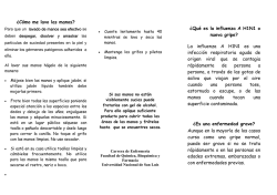 &iquest;C&oacute;mo me lavo las manos? &iquest;Qu&eacute; es la influenza A H1N1 o nueva