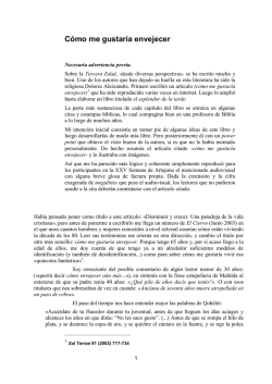 C&oacute;mo me gustar&iacute;a envejecer