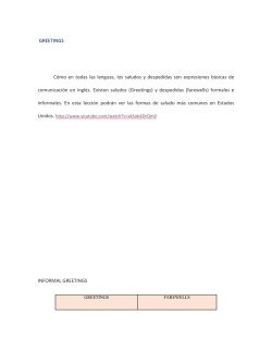 GREETINGS C&oacute;mo en todas las lenguas, los