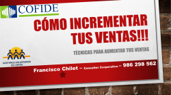 Cómo incrementar tus ventas!!! - Cofide