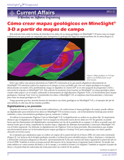 Cómo crear mapas geológicos en MineSight® 3-D a - Mintec, Inc.