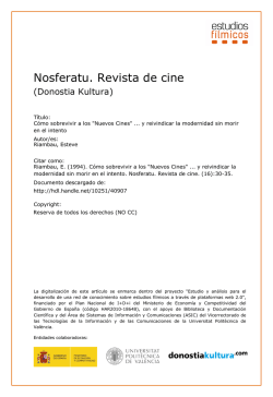 C&oacute;mo sobrevivir a los Nuevos cines - RiuNet