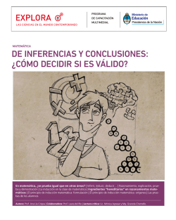 DE INFERENCIAS Y CONCLUSIONES: ¿CÓMO - Mendoza Educa