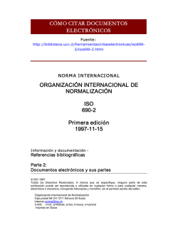 ORGANIZACIÓN INTERNACIONAL DE NORMALIZACIÓN ISO 6902