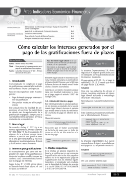 II C&oacute;mo calcular los intereses generados por el pago de las