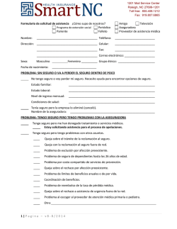 1 | Pagina – v8-8/2014 Formulario de solicitud de asistencia ¿Cómo