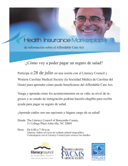 &iquest;C&oacute;mo voy a poder pagar un seguro de salud? - Literacy Council of