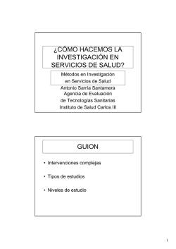 &iquest;C&Oacute;MO HACEMOS LA INVESTIGACI&Oacute;N EN SERVICIOS DE