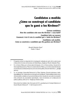 Candidatos a medida &iquest;C&oacute;mo se construy&oacute; el candidato - Dialnet