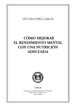CÓMO MEJORAR EL RENDIMIENTO MENTAL CON UNA - umer