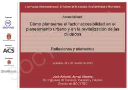 Cómo plantearse el factor accesibilidad en el planeamiento - FEMP