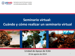 Seminario virtual: Cuándo y cómo realizar un seminario virtual