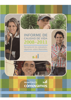 Informe de calidad de vida 2011 - Manizales Cómo Vamos