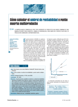 Cómo calcular el umbral de rentabilidad o punto muerto - Jggomez