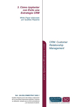 CRM. Customer Relationship Management 3. Cómo implantar con