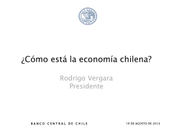 ¿Cómo está la economía chilena? - Banco Central de Chile