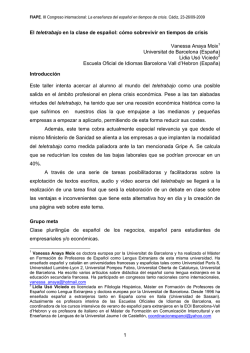 1 El teletrabajo en la clase de espa&ntilde;ol: c&oacute;mo sobrevivir en tiempos