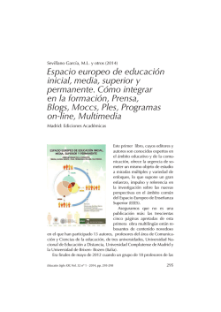Espacio europeo de educación inicial, media, superior y - Ediasa