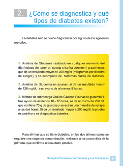 &iquest;C&oacute;mo se diagnostica y qu&eacute; tipos de diabetes existen?
