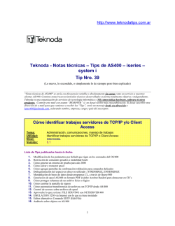 Cómo identificar trabajos servidores de TCP/IP y/o - Teknoda tips