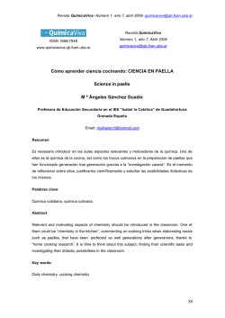 58 Cómo aprender ciencia cocinando: CIENCIA EN - QuimicaViva