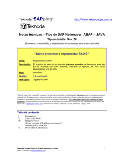 C&oacute;mo encontrar e implementar BADIS en SAP - Teknoda