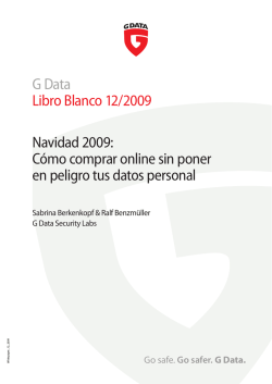 G Data Libro Blanco 12/2009 Navidad 2009: Cómo comprar online