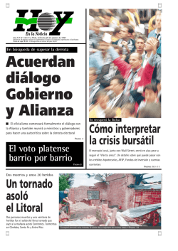 Un tornado asoló el Litoral Cómo interpretar la crisis - Diario Hoy