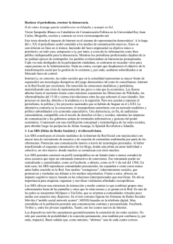 Hackear el periodismo, resetear la democracia. O de c&oacute;mo Assange