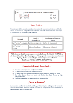 Características de las oxisales ¿Cómo se forman?