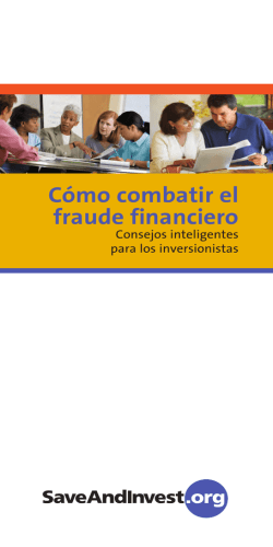 Cómo combatir el fraude financiero - finra