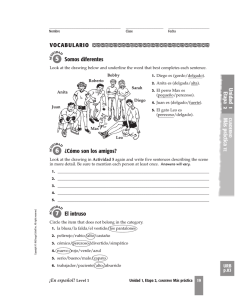 Unidad Etapa M&aacute;s pr&aacute;ctica Somos diferentes &iquest;C&oacute;mo son los