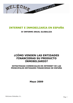 INTERNET E INMOBILIARIA EN ESPAÑA ¿CÓMO VENDEN LAS