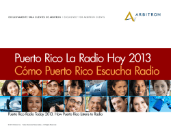 Puerto Rico La Radio Hoy 2013 cómo Puerto Rico Escucha Radio