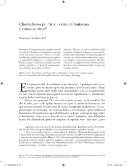 Clientelismo político: ¿existe el fantasma y cómo se viste - E-Journal