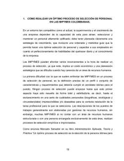 19 1. C&Oacute;MO REALIZAR UN &Oacute;PTIMO PROCESO DE SELECCI&Oacute;N