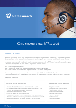 Cómo empezar a usar NTRsupport