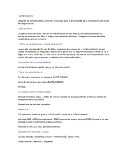 -Computaci&oacute;n: -Aplicaciones: -&iquest;C&oacute;mo