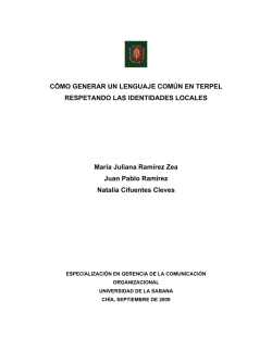 CÓMO GENERAR UN LENGUAJE COMÚN EN TERPEL