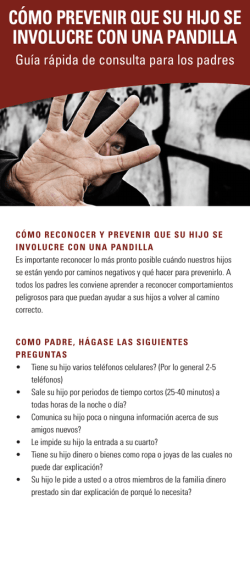 C&Oacute;MO PREVENIR QUE SU HIJO SE INVOLUCRE CON UNA