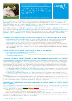 &iquest;C&oacute;mo estableCer pautas para vigilar el asma?