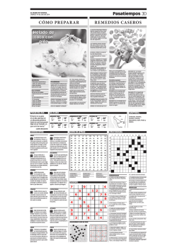 Pasatiempos 3D C&Oacute;MO PREPARAR REMEDIOS CASEROS
