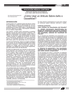 &iquest;C&oacute;mo Usar un Art&iacute;culo Sobre da&ntilde;o o causalidad? - Revistas