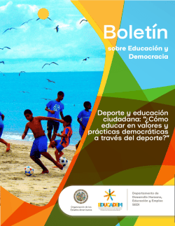 Deporte y educaci&oacute;n ciudadana: &ldquo;&iquest;C&oacute;mo educar en valores y