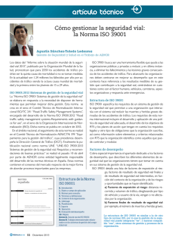 Articulo Tecnico C&oacute;mo gestionar la seguridad vial: la Norma ISO