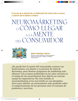 Neurom&aacute;rketiNg o c&oacute;mo llegar a la meNte del coNsumidor