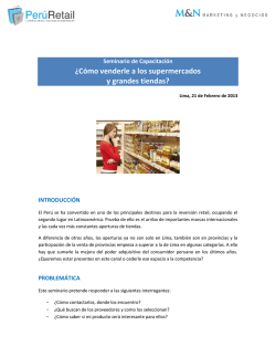¿Cómo venderle a los supermercados y grandes tiendas? - GS1 Perú