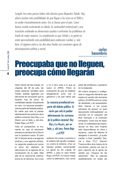 Preocupaba que no lleguen, preocupa c&oacute;mo llegar&aacute;n